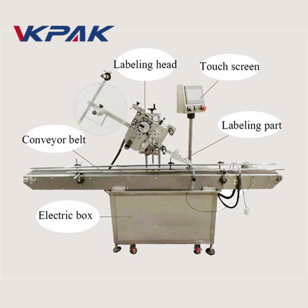 ఎలక్ట్రిక్ ఐ ఆటోమేటిక్ ఫ్లాట్ సర్ఫేస్ లేబుల్ అప్లికేటర్ లైటర్ లేబులింగ్ మెషిన్