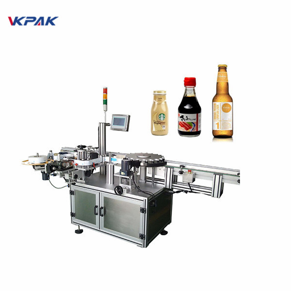 రౌండ్ బాటిల్ కోసం ఓరియంటెడ్ ర్యాప్-చుట్టూ లేబులింగ్ సిస్టమ్