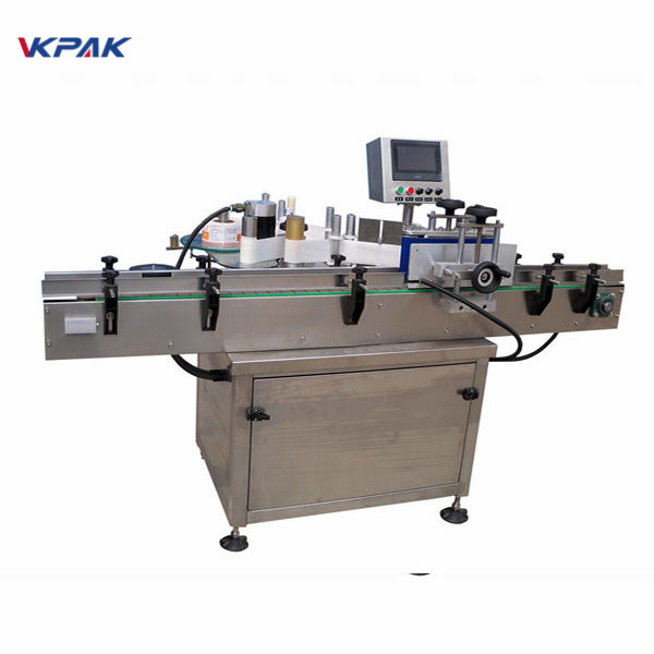 SUS304 సర్వో మోటార్ ఆటోమేటిక్ రౌండ్ బాటిల్ లేబులింగ్ మెషిన్ PLC కంట్రోల్