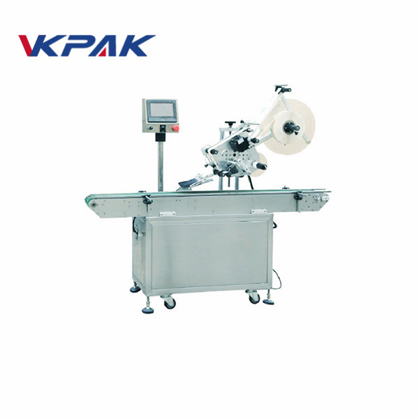 ఐస్ బ్రిక్ టాప్ సైడ్ కోసం సెల్ఫ్ అంటుకునే లేబులింగ్ మెషిన్